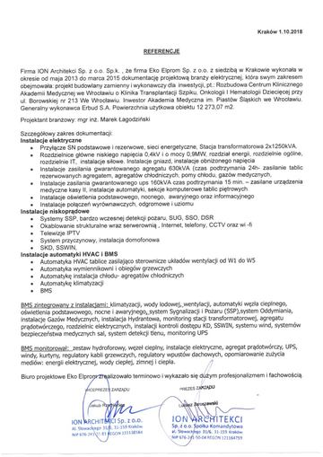 List referencyjny: ION Architekci, 2018