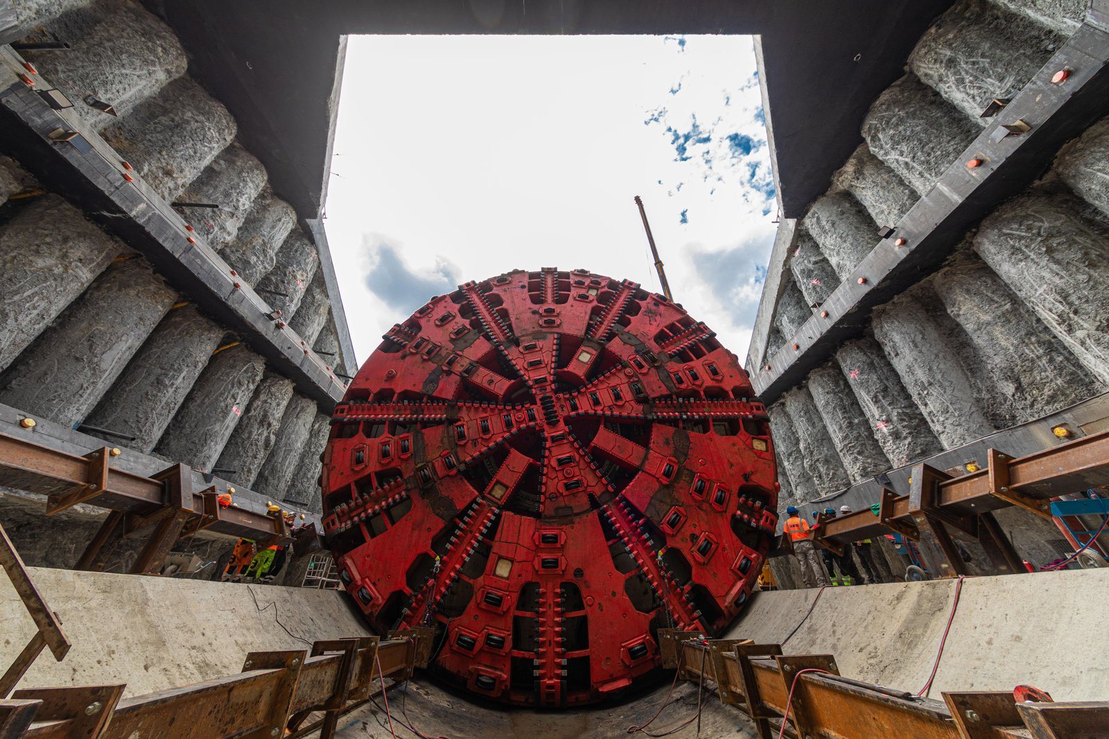 Zasilanie maszyny TBM „Karpatka” — tunel Babica, S19 Rzeszów–Babica